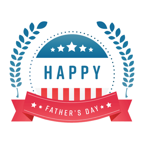 father's day badge with stars and ribbon on transparent background - Download Free Stock Videos Pikwizard.com