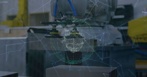 Digital Interface Concept with Network Over Advanced Robotics - Download Free Stock Images Pikwizard.com