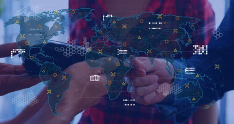 Global Digital Payment Concept with Data Processing Illustration