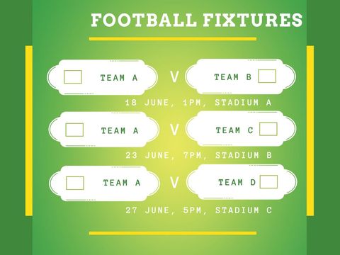 colorful football match fixture schedule background - Download Free Stock Templates Pikwizard.com