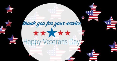 Veterans Day Appreciation with American Flag Stars