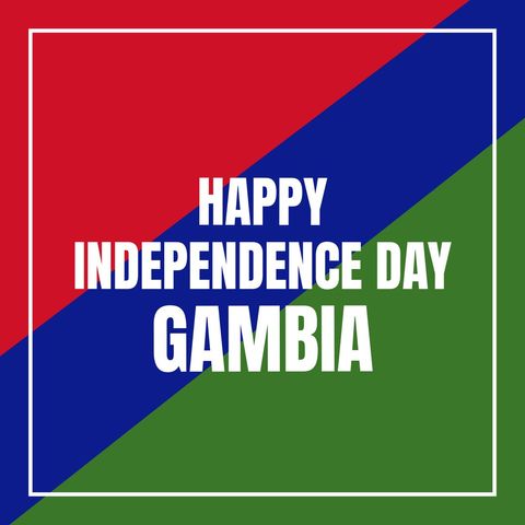 Gambia independence day celebration card