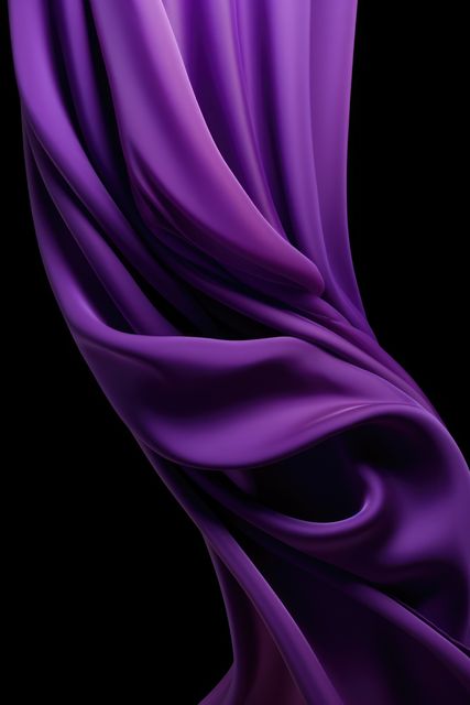 Close up of purple silk material on black background, created using generative ai technology - Download Free Stock Photos Pikwizard.com