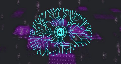 ai brain network with digital matrix background - Download Free Stock Images Pikwizard.com