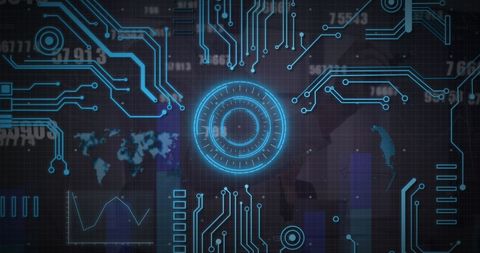 Digital Technology Concept With Circuit Board Design - Download Free Stock Images Pikwizard.com