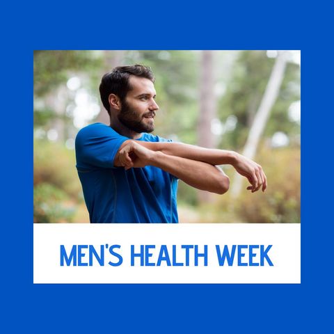 Man Exercising Outdoors Promoting Men's Health Week - Download Free Stock Templates Pikwizard.com