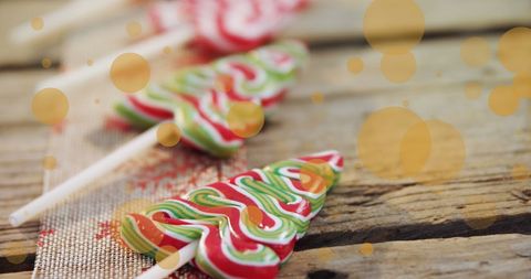 Festive Christmas Tree Candies on Wood Celebrating Holiday - Download Free Stock Images Pikwizard.com