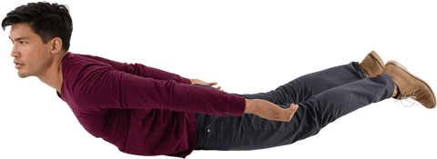 Transparent Side View Businessman Flying Pose Isolated - Download Free Stock Videos Pikwizard.com