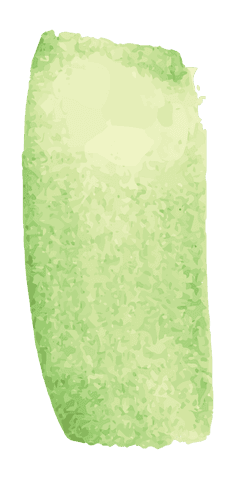 Green watercolor smudge on transparent background