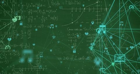 Network Connections Over Mathematical Equations - Download Free Stock Images Pikwizard.com