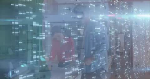 Architects Collaborating with Digital Technology on Blueprints