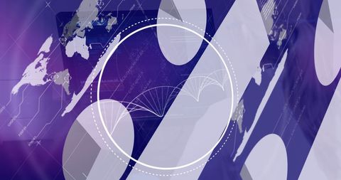 Dynamic abstract global map with geometric design