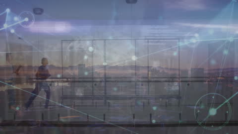 This visualization combines concepts of global network connectivity with healthcare innovation, symbolizing efforts to enhance medical diagnostics through digital technology. Ideal for use in presentations about advancements in medical data systems, communications in the healthcare sector, medical conferences, and educational resources on global healthcare solutions.