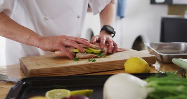 Chef Preparing Healthy Meal With Fresh Ingredients in Kitchen - Download Free Stock Images Pikwizard.com