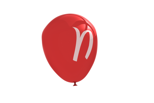 Digital Transparent Red Balloon with N Letter Vector Illustration - Download Free Stock Videos Pikwizard.com