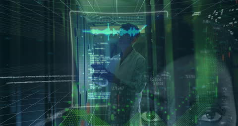 Innovative Data Processing in Futuristic Office