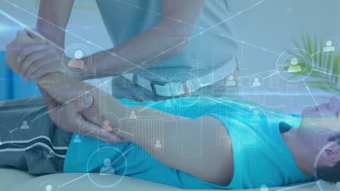 Innovative Physiotherapy with Digital Connections Overlay