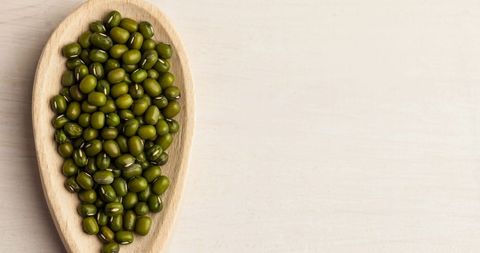 Organic Mung Beans on Wooden Spoon Highlighting Vegan Essentials - Download Free Stock Images Pikwizard.com