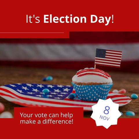 patriotic election day cupcake with flag - Download Free Stock Templates Pikwizard.com