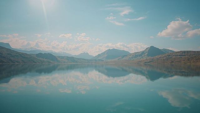 Scenic alpine lake reflections with majestic mountain views