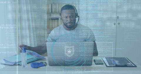 Cybersecurity Professional Ensuring Data Protection in Office Environment - Download Free Stock Images Pikwizard.com