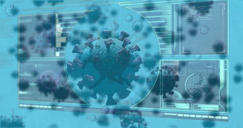 digital representation of covid-19 cells with data interface - Download Free Stock Images Pikwizard.com