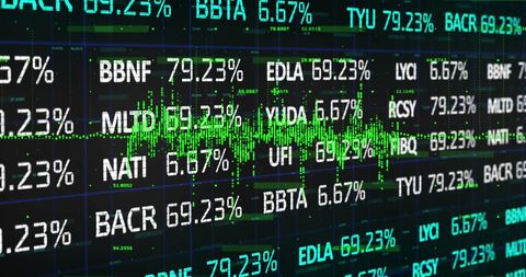 Financial Data and Stock Market Trends on Digital Display - Download Free Stock Images Pikwizard.com