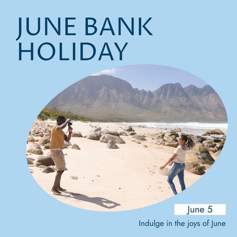 Couple Enjoying Beach Vacation on June Bank Holiday