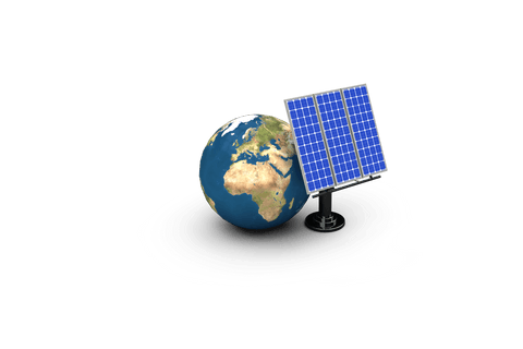 3d transparent earth with solar panel on stand illustration - Download Free Stock Videos Pikwizard.com