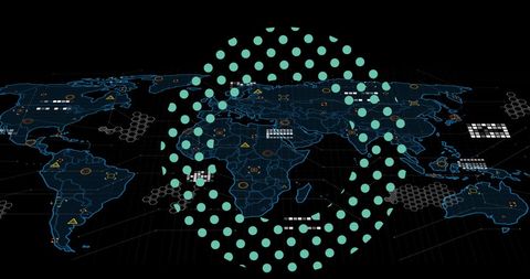 Global Data Network Concept with World Map Overlay - Download Free Stock Images Pikwizard.com