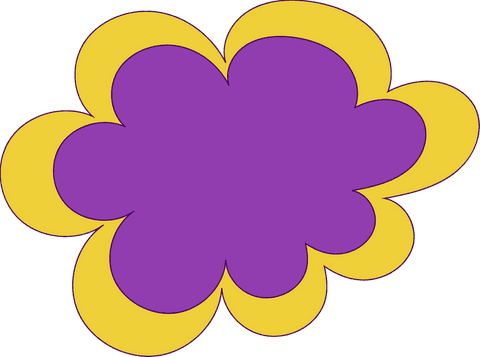vibrant scalloped shape with yellow border on transparent background - Download Free Stock Videos Pikwizard.com