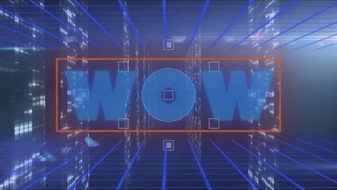 Futuristic Virtual Reality Tech Animation with WOW Text