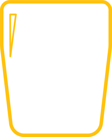 Yellow Glass Outline on Transparent Background Icon Vector - Download Free Stock Videos Pikwizard.com