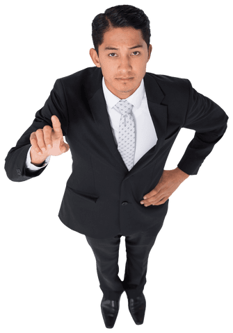 transparent image of businessman pointing with confidence - Download Free Stock Videos Pikwizard.com