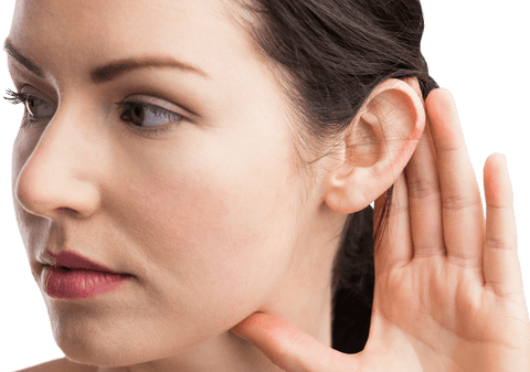 woman hand to ear gesture showing listening focus transparent - Download Free Stock Videos Pikwizard.com