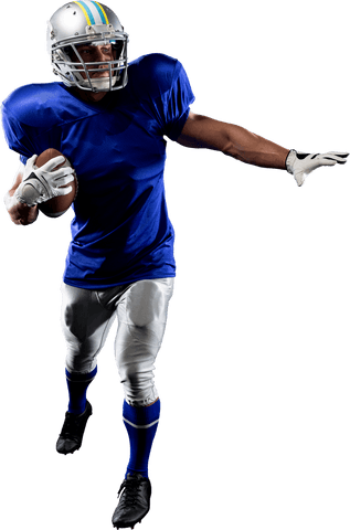 caucasian football player holding ball with arm outstretched transparent background - Download Free Stock Videos Pikwizard.com