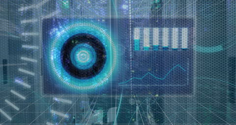 Futuristic 5G Technology Concept in Data Center Animation