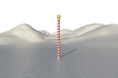 transparent snowy landscape with striped pole illustration - Download Free Stock Videos Pikwizard.com