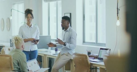 Modern Office Team Collaborating on Innovation