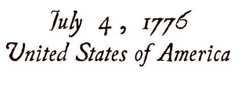 July 4 1776 transparent background text american independence
