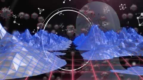 Digital Brain Animation with Futuristic Elements