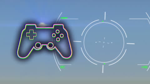 Futuristic Digital Interface with Game Controller Design