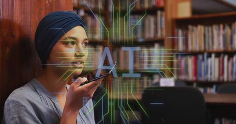 Artificial Intelligence Concept with Student Using Smartphone - Download Free Stock Images Pikwizard.com
