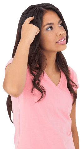 transparent background of thoughtful multiracial woman eyeing ideas - Download Free Stock Videos Pikwizard.com