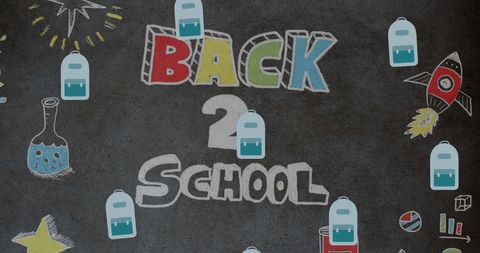 Chalkboard Art Emphasizes Excitement of Back to School