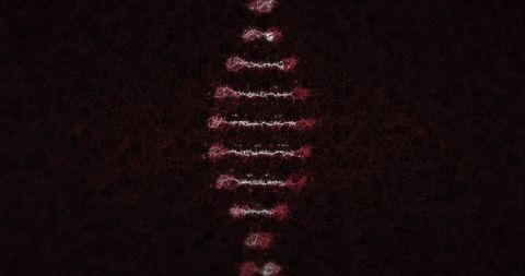 Rotating DNA Strand with Futuristic Digital Effects