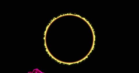 Vibrant Circular Liquid Shapes on Black Background - Download Free Stock Images Pikwizard.com