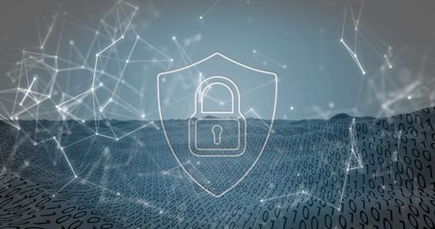 Cyber Security Network Lock Over Digital Landscape - Download Free Stock Images Pikwizard.com