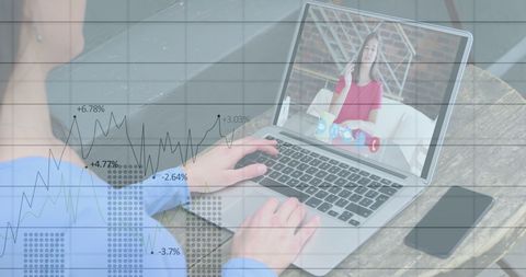 Businesswoman in Virtual Meeting Analyzing Financial Data - Download Free Stock Images Pikwizard.com