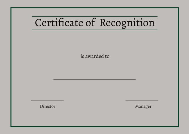 Elegant Professional Certificate Template for Corporate, Educational, or Community Awards - Download Free Stock Templates Pikwizard.com